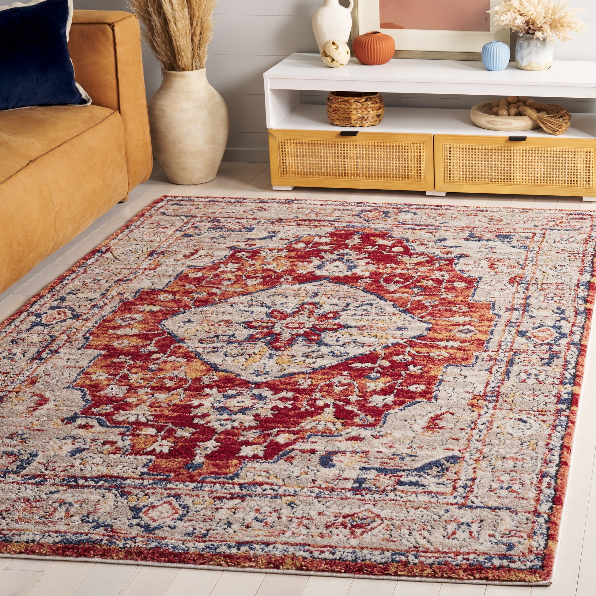 Safavieh Luna Lun108B Beige/Rust Blue Area Rug