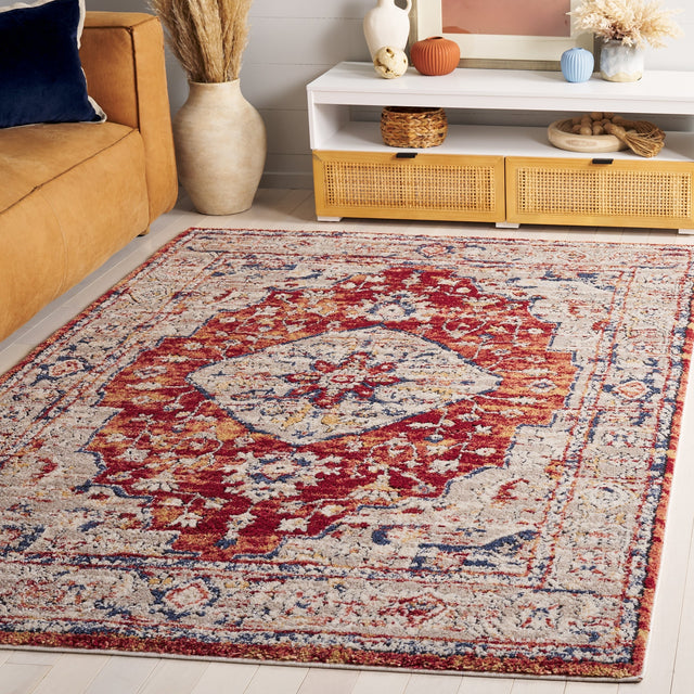 Safavieh Luna Lun108B Beige/Rust Blue Rug.