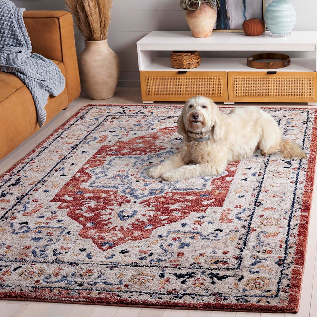 Safavieh Luna Lun110A Beige/Rust Blue Rug.