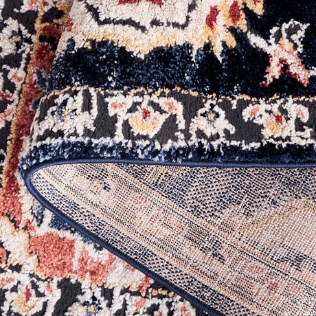 Safavieh Luna Lun111N Navy/Beige Rust Rug.