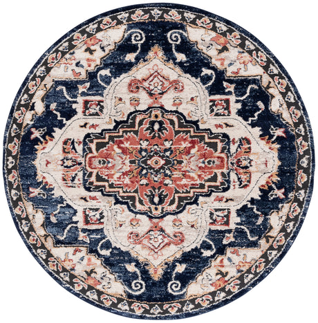 Safavieh Luna Lun111N Navy/Beige Rust Rug.