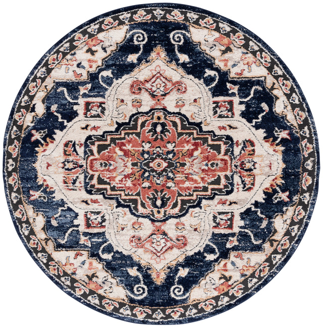 Safavieh Luna Lun111N Navy/Beige Rust Rug.