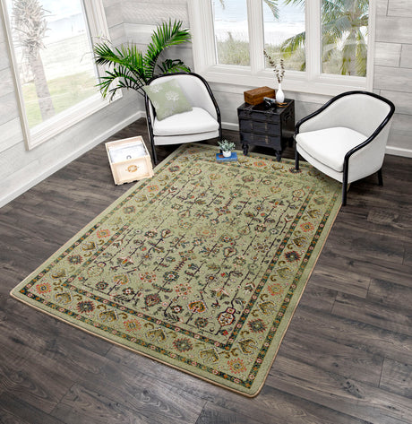 American Dakota Let's Talk Persian Olive Rug