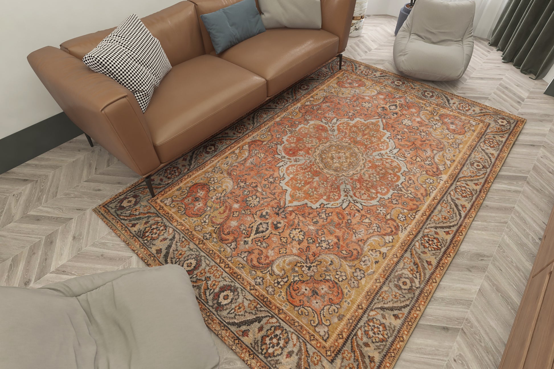 KAS London 4806 Valencia Rust Area Rug