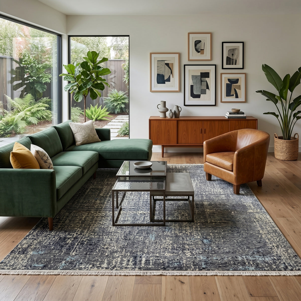 Amer Majestic MAJ-1 Dark Gray area rug - lifestyle view