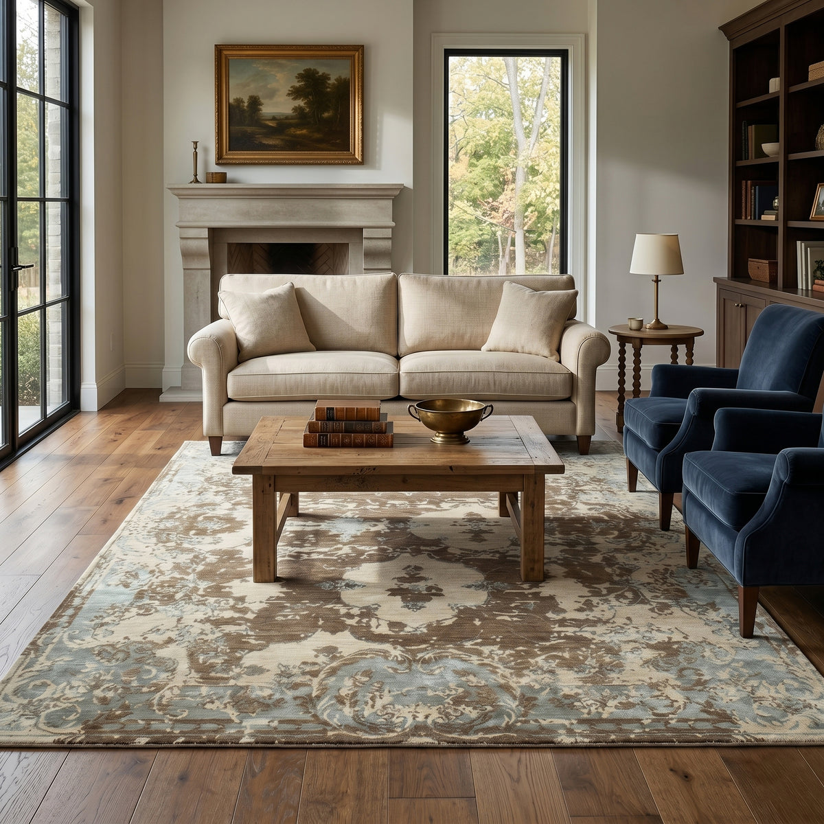 Amer Majestic MAJ-42 Tan area rug - lifestyle view
