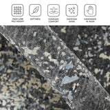 Amer Majestic MAJ-1 Dark Gray area rug - infographic view