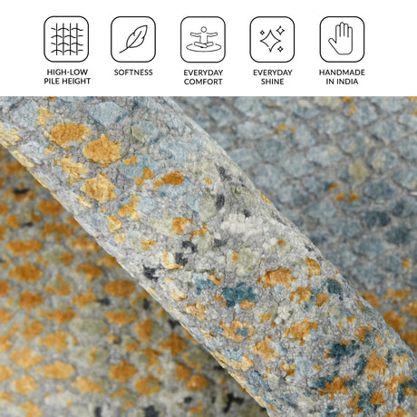 Amer Majestic MAJ-10 Blue area rug - infographic view