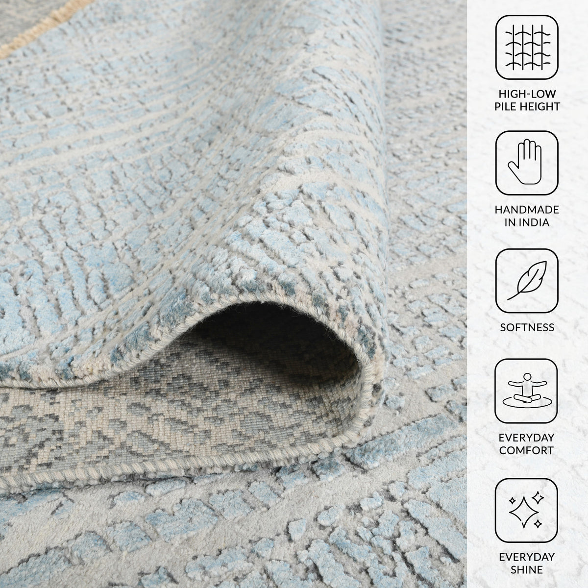 Amer Majestic MAJ-5 Blue area rug - infographic view