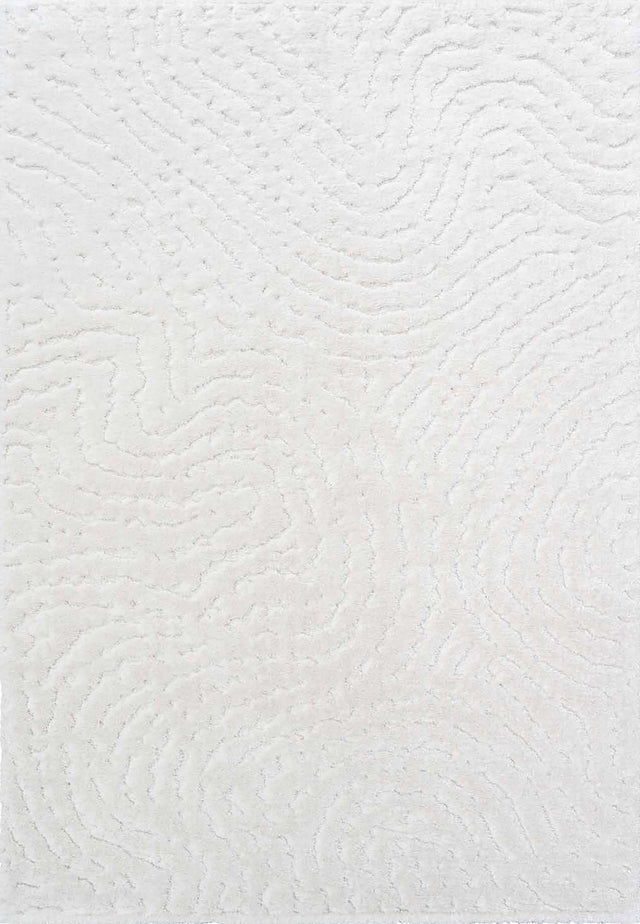 Dynamic Rugs Masai 14024 Power Loomed Modern White Rug