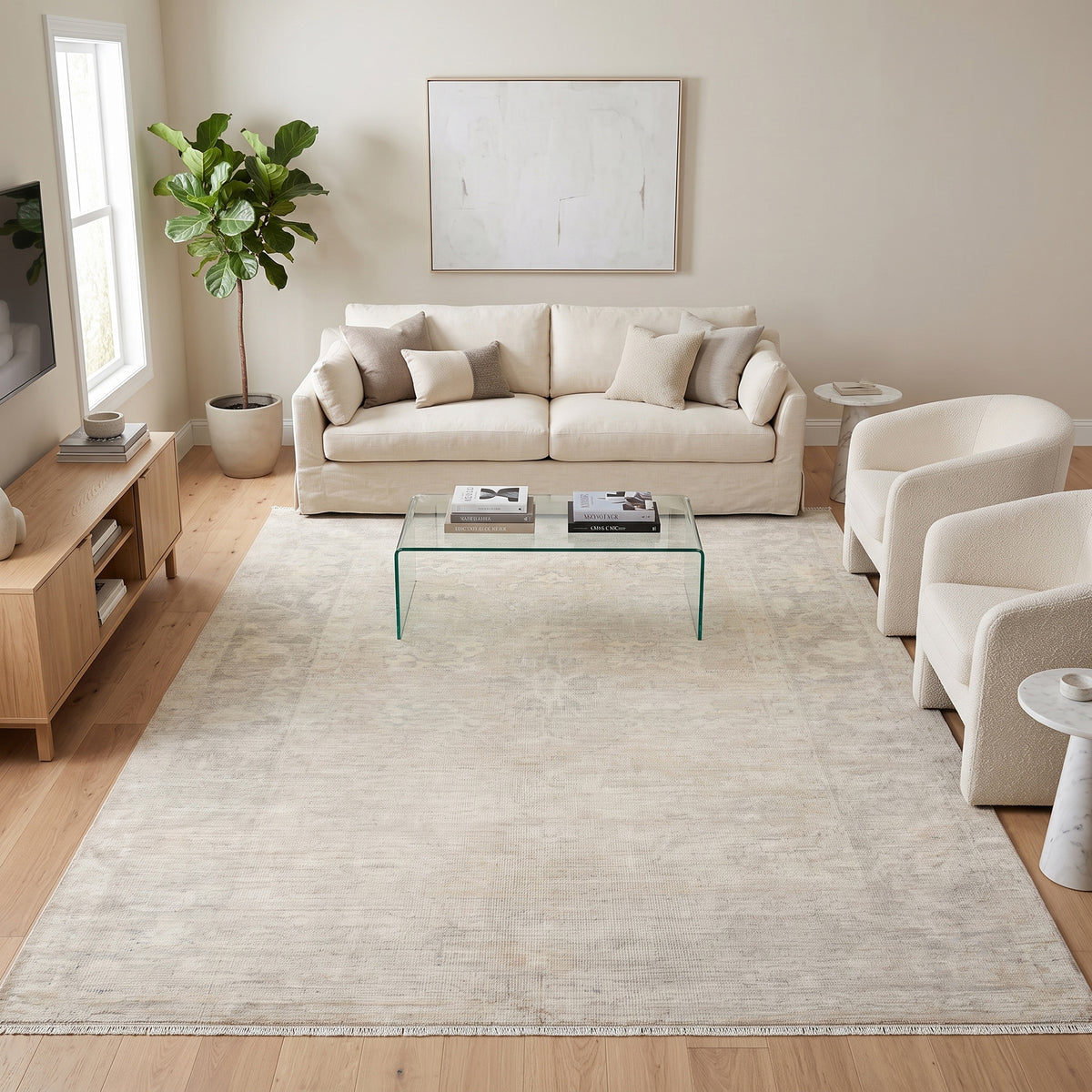 Amer Maya MAYA-4 Ivory area rug - lifestyle view