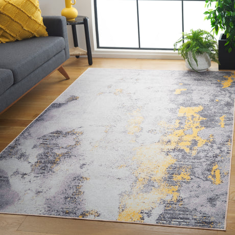 Safavieh Malibu Mbu803F Grey/Gold Rug.