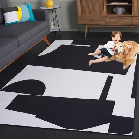 Safavieh Malibu Mbu822Z Black/Ivory Rug.