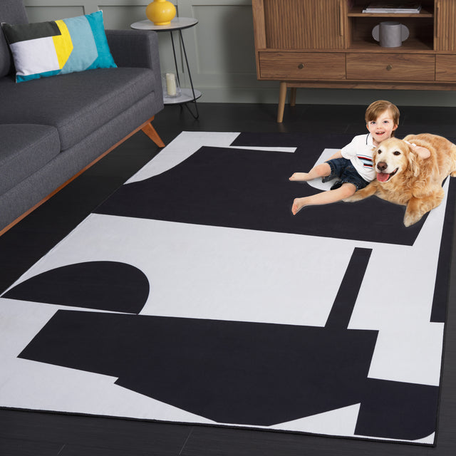 Safavieh Malibu Mbu822Z Black/Ivory Rug.