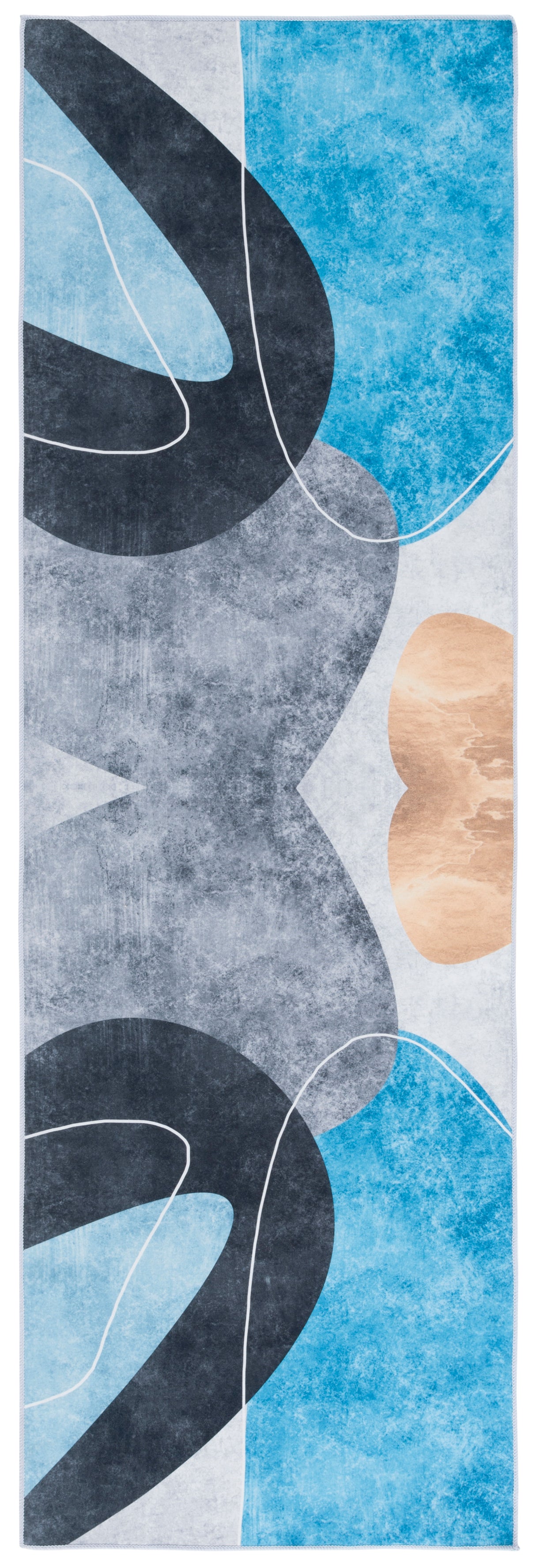 Safavieh Malibu Mbu837G Dark Grey/Turquoise Rug.