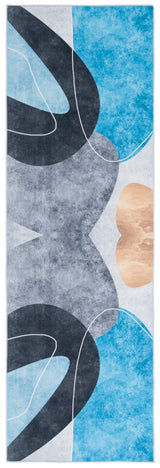 Safavieh Malibu Mbu837G Dark Grey/Turquoise Rug.