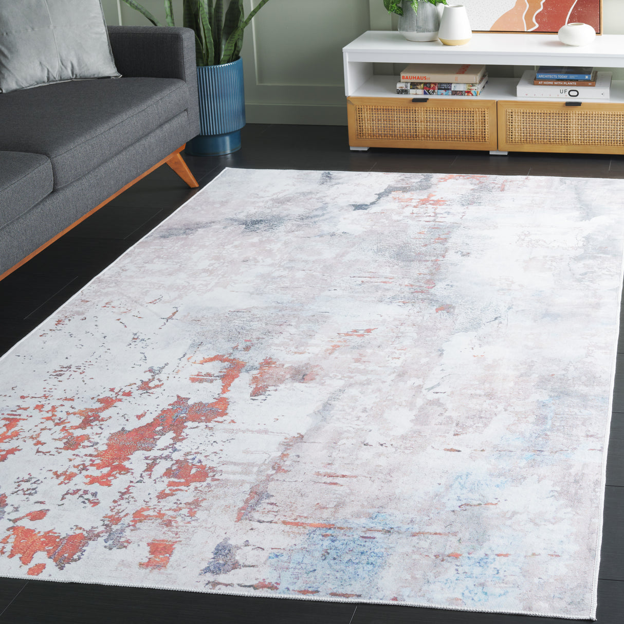 Safavieh Malibu Mbu843A Ivory/Rust Rug.