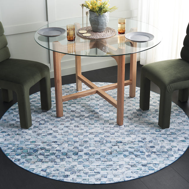 Safavieh Malibu Mbu917F Grey/Aqua Rug.