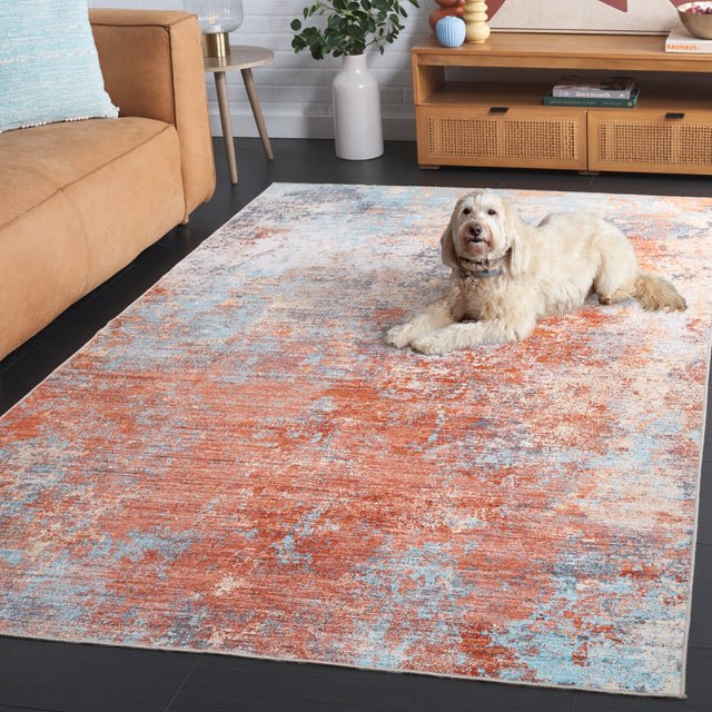 Safavieh Malibu Mbu943P Rust/Aqua Rug.