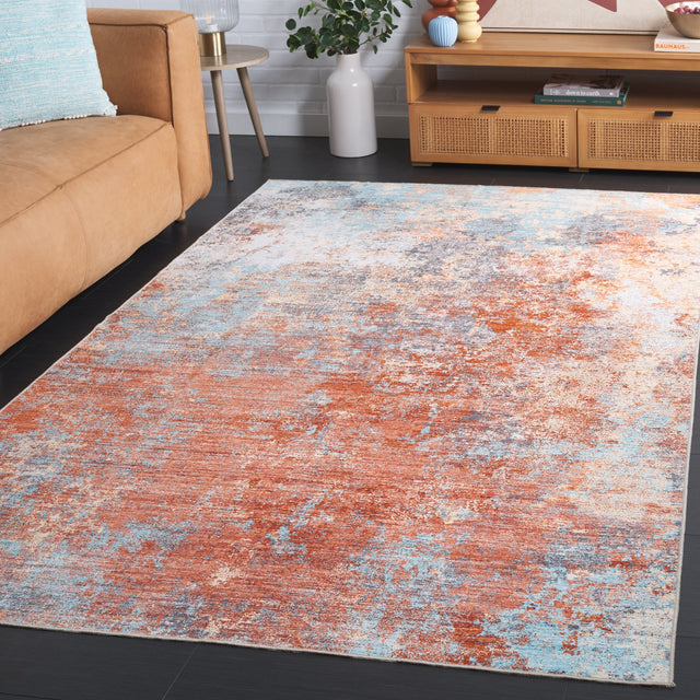 Safavieh Malibu Mbu943P Rust/Aqua Rug.