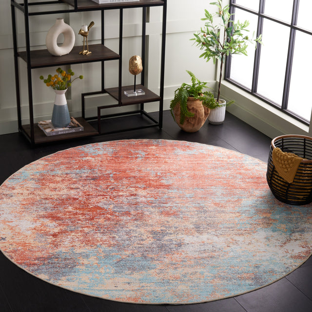 Safavieh Malibu Mbu943P Rust/Aqua Rug.