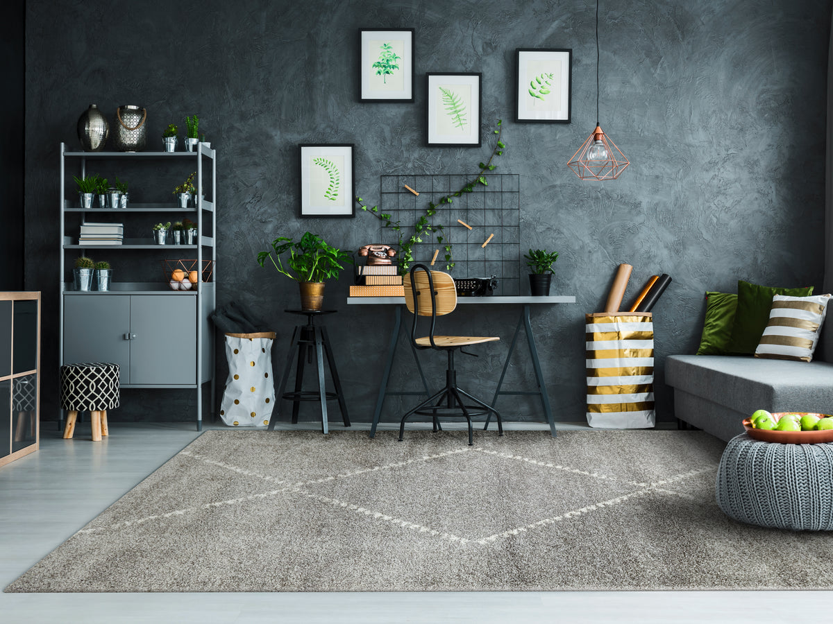 Dynamic Rugs Mehari 23229 Grey Rugs - room scene