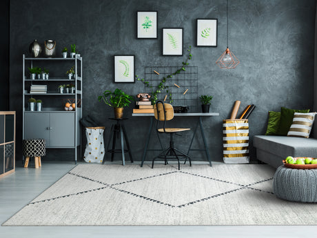 Dynamic Rugs Mehari 23229 Ivory / Grey Rugs - room scene