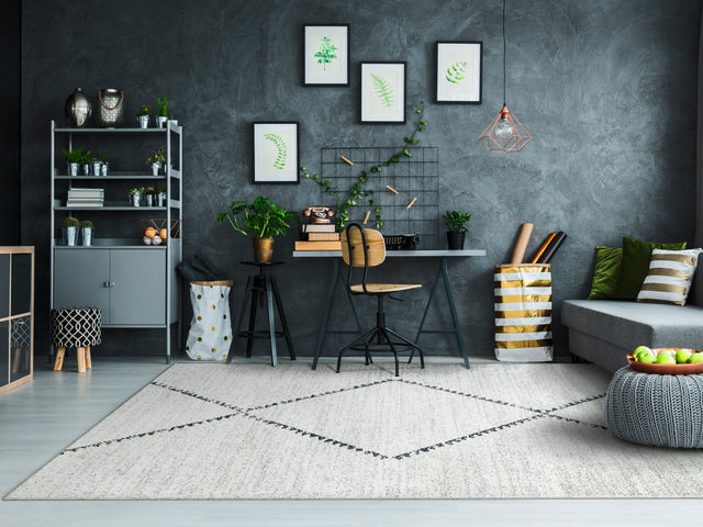 Dynamic Rugs Mehari 23229 Ivory / Grey Rugs - room scene