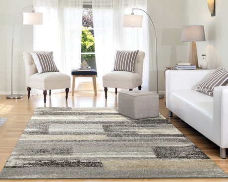Dynamic Rugs Mehari 23258 Grey / Charcoal Rugs - room scene