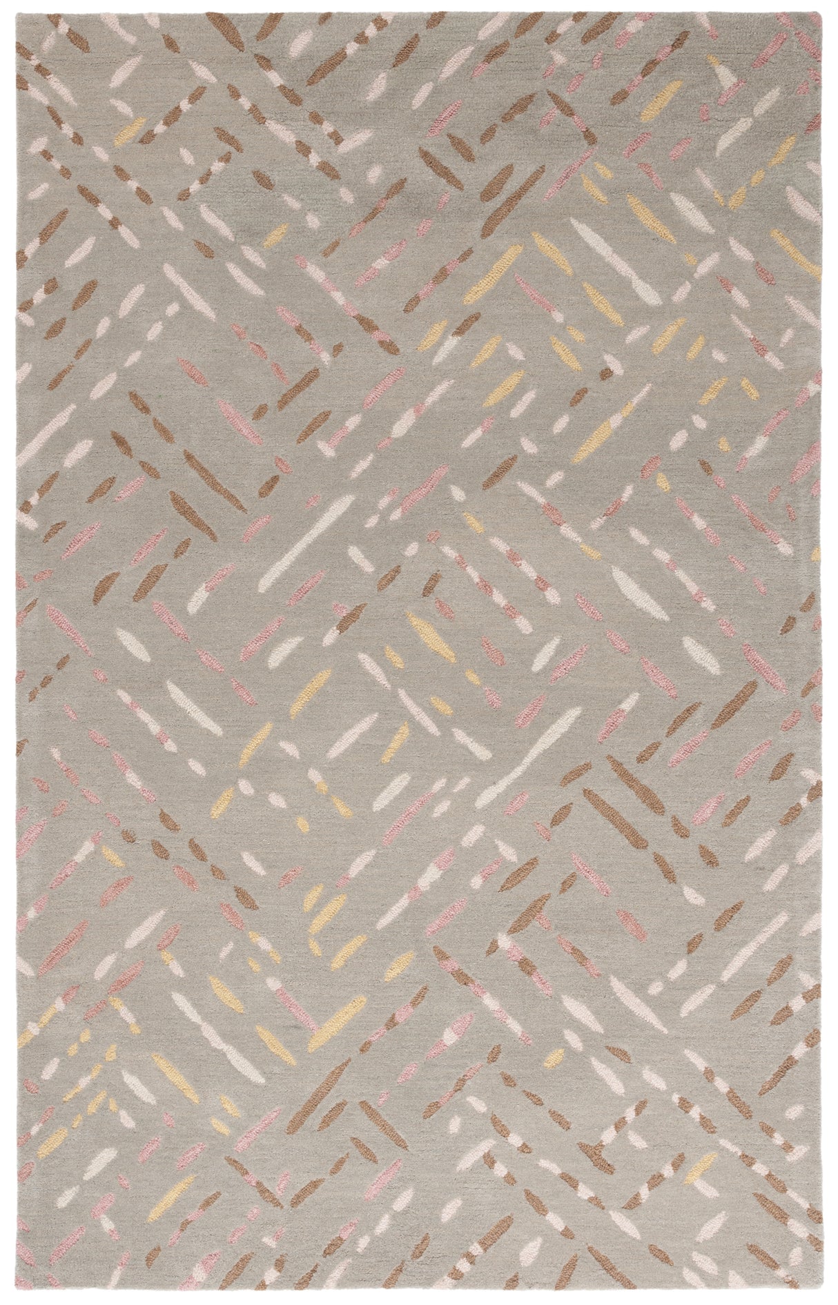 Safavieh Metro Met252E Taupe/Pink Rug.