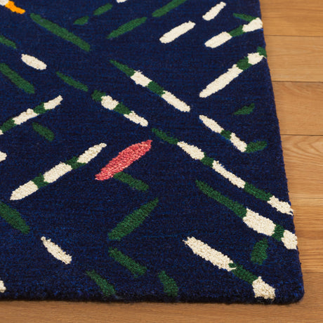 Safavieh Metro Met252N Navy/Pink Rug.