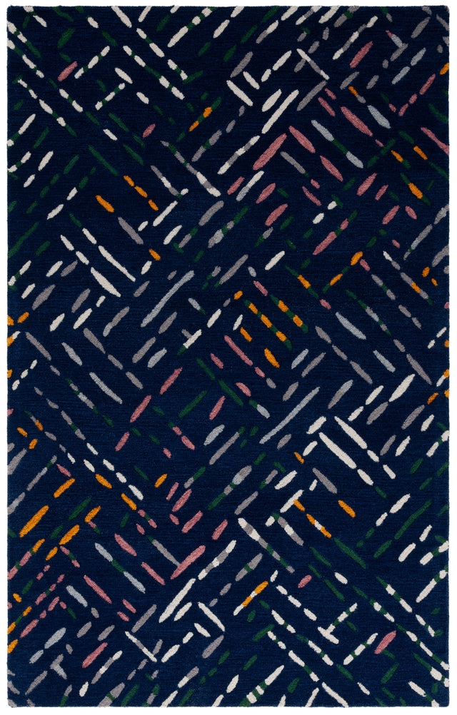 Safavieh Metro Met252N Navy/Pink Rug.