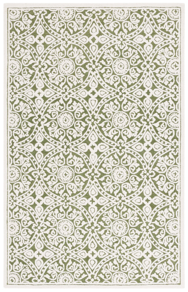 Safavieh Metro Met256Y Green/Ivory Rug.