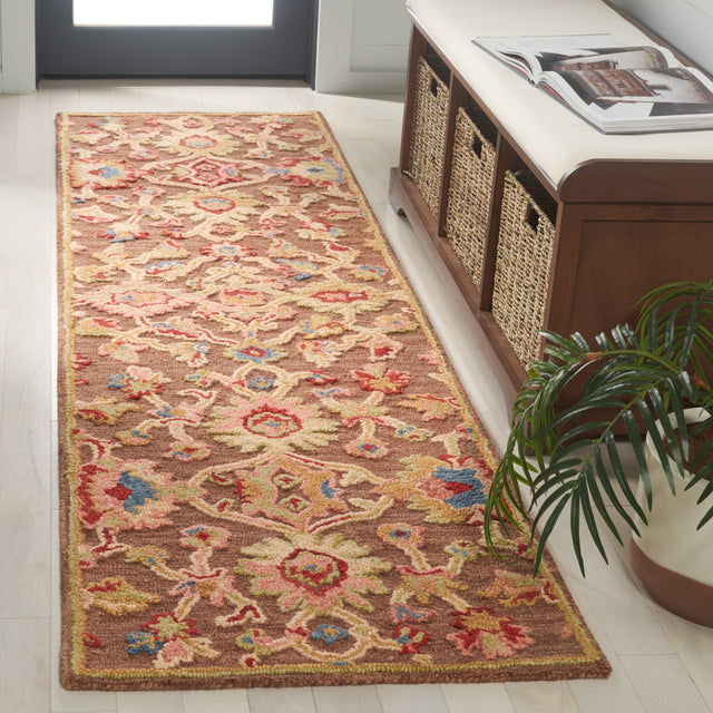 Safavieh Metro Met327T Dark Brown/Beige Rug.