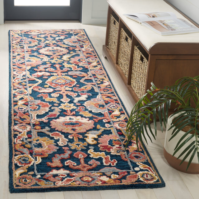 Safavieh Metro Met328N Navy/Red Rug.