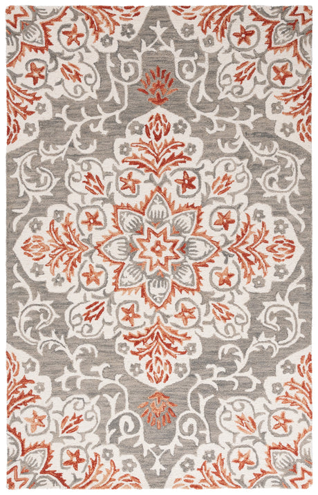 Safavieh Metro Met379F Grey/Rust Rug.