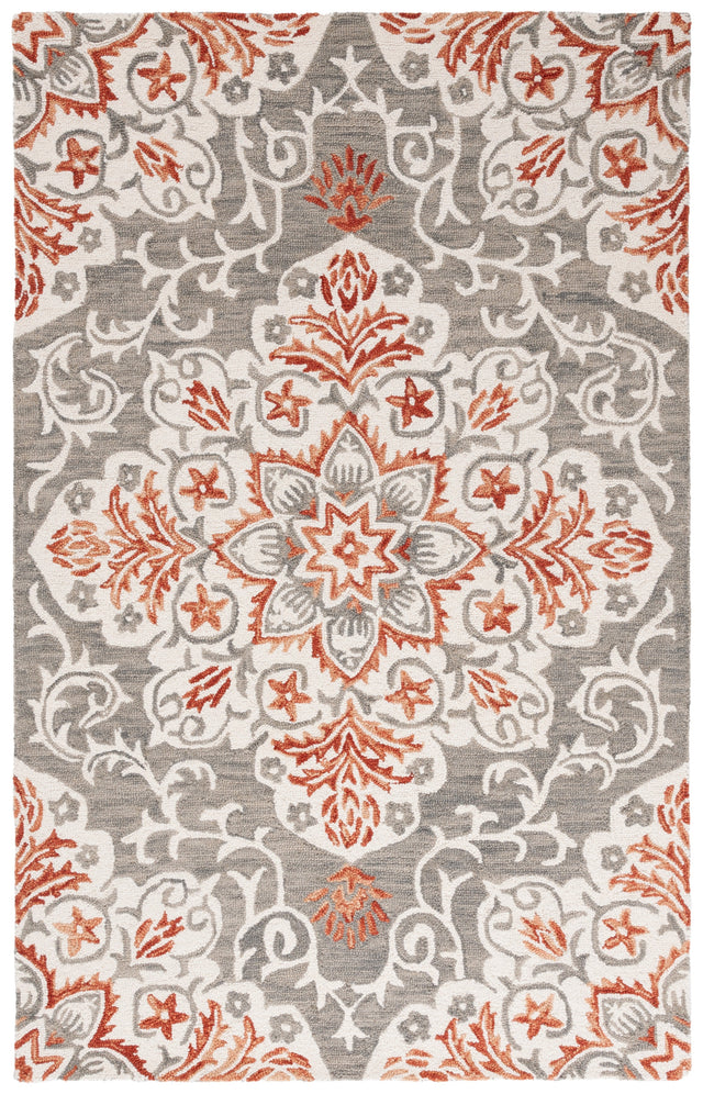 Safavieh Metro Met379F Grey/Rust Rug.