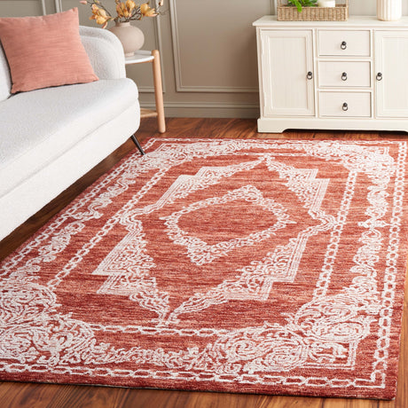 Safavieh Metro Met575P Rust/Ivory Rug.