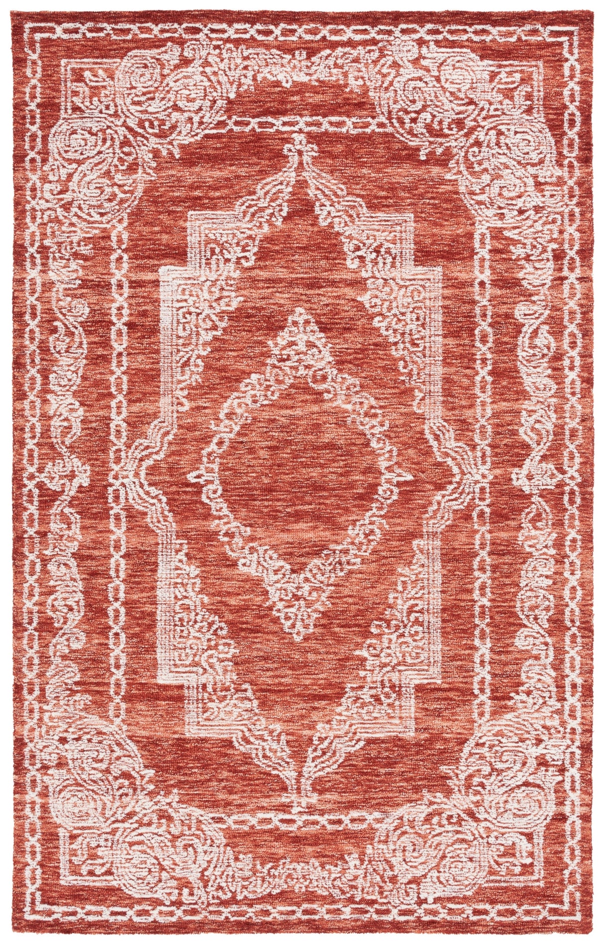 Safavieh Metro Met575P Rust/Ivory Rug.
