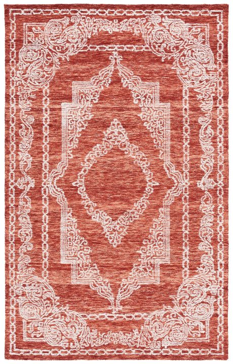 Safavieh Metro Met575P Rust/Ivory Rug.