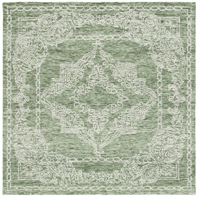 Safavieh Metro Met575Y Green/Ivory Rug.