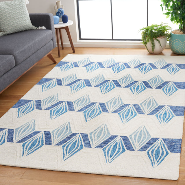 Safavieh Metro Met576A Ivory/Blue Rug.