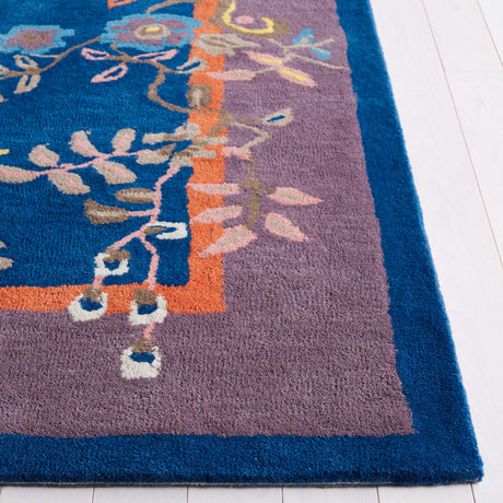 Safavieh Metro Met725N Navy/Brown Rug.