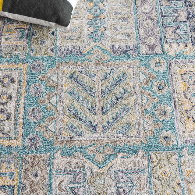 Safavieh Metro Met753J Teal/Blue Rug.