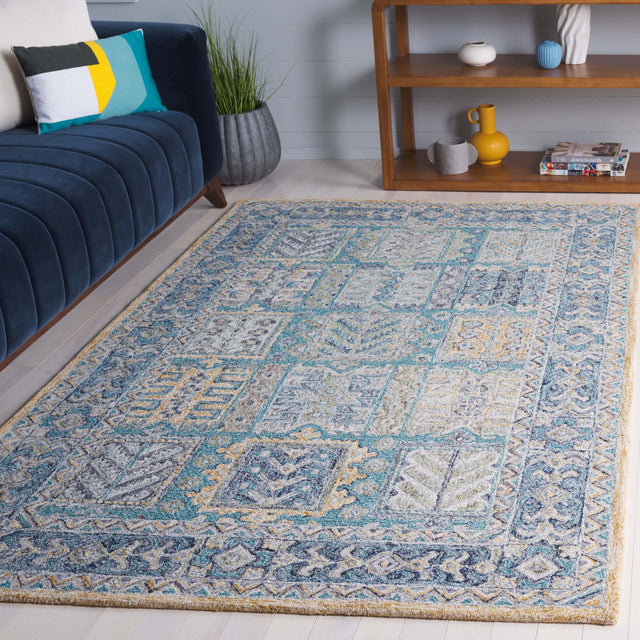 Safavieh Metro Met753J Teal/Blue Rug.