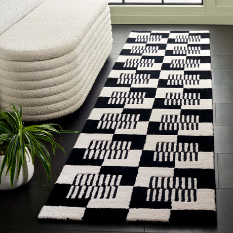 Safavieh Metro Met869Z Black/Ivory Rug.