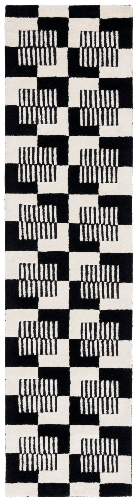 Safavieh Metro Met869Z Black/Ivory Rug.