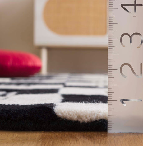 Safavieh Metro Met869Z Black/Ivory Rug.