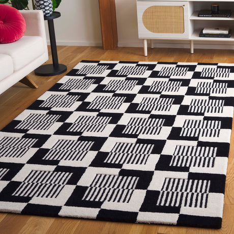 Safavieh Metro Met869Z Black/Ivory Rug.