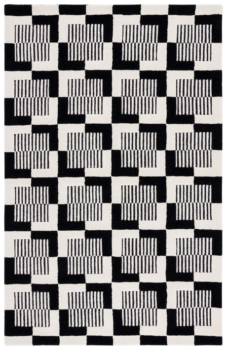 Safavieh Metro Met869Z Black/Ivory Rug.